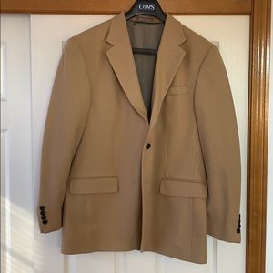 Oscar de la Renta tan wool sports coat